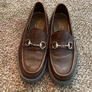 Men’s Brown Leather Horsebit Loafers Sz 8.5